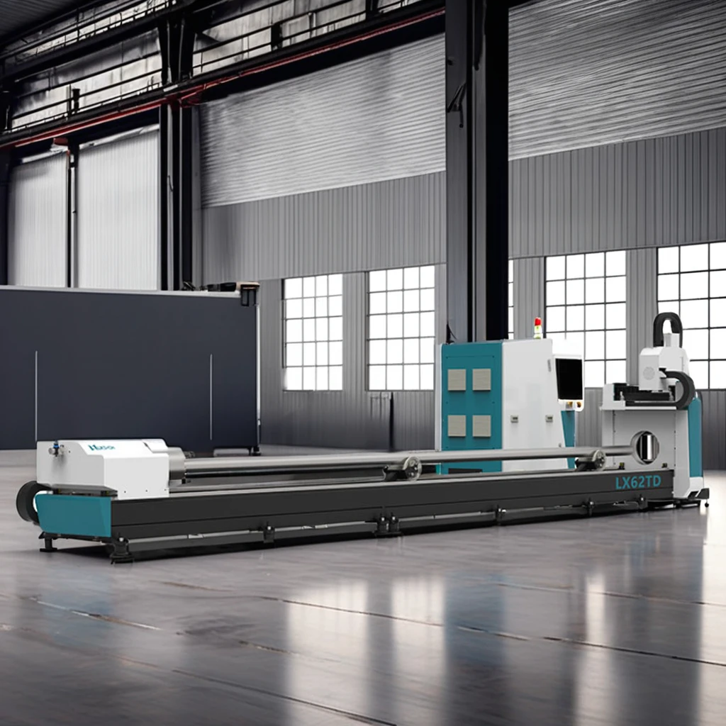 High Speed Bevel Fiber Tube Laser Cutting Machine For Stainless Steel Laser Cut Metal Metal Square Rectangle Round Pipe