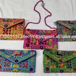 Handmade Embroidery Mirror Work Ethnic Indian Elephant Curio Indian Handbag  Bag For Gift Elegant Style Traditional look bag