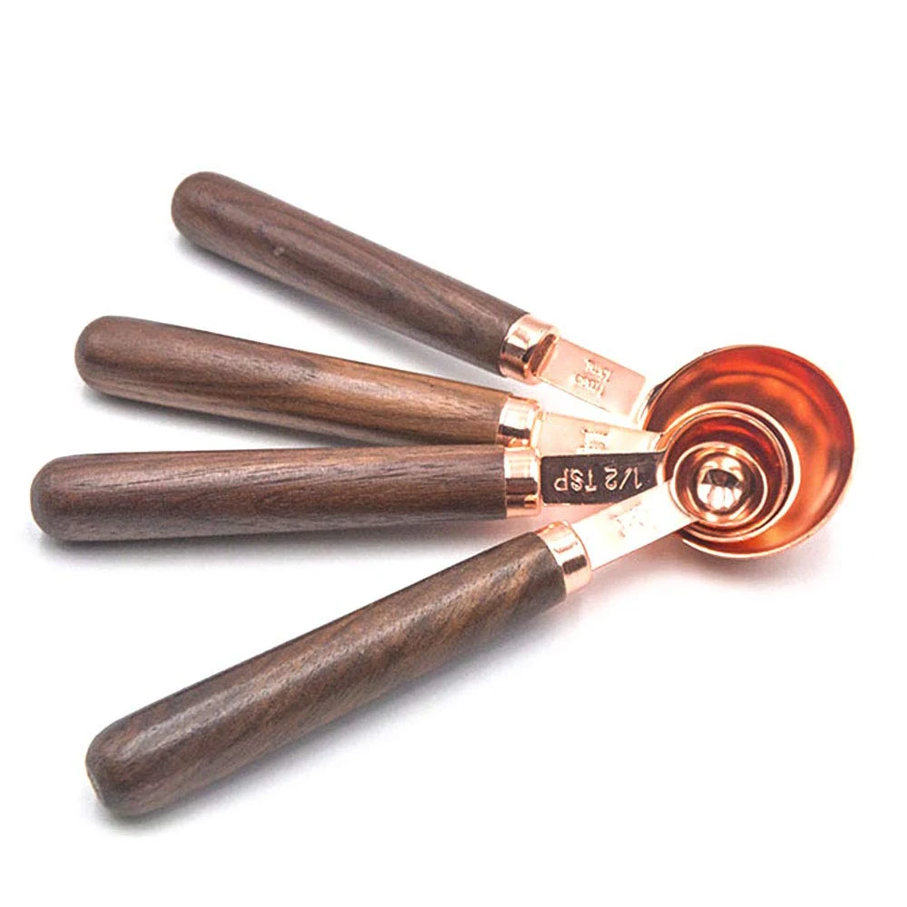 long handled measuring spoons Stainless Steel Unique Design Silver Measuring Cup Serving Powder Scoop