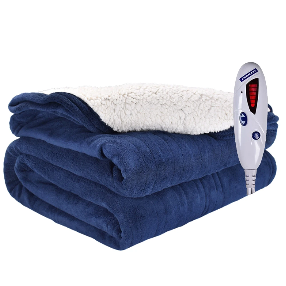 5060 Sample Available Can Custom Washable Soft Flannel Fleece Blanket Throw Winter Warm Electric Heating Heated Blanket Throw