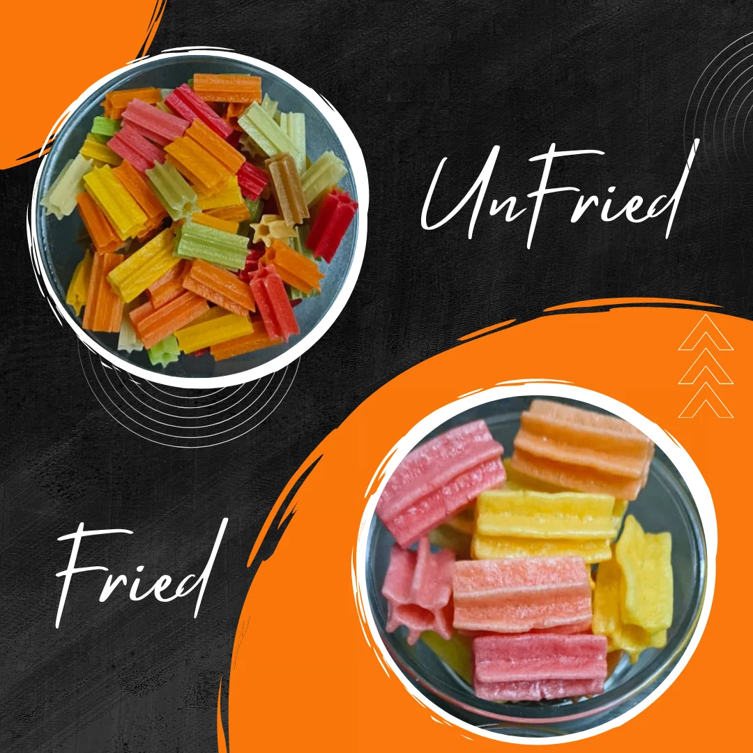 White Unfried Fryums Grain Snacks Delicious and Healthy Snack Food