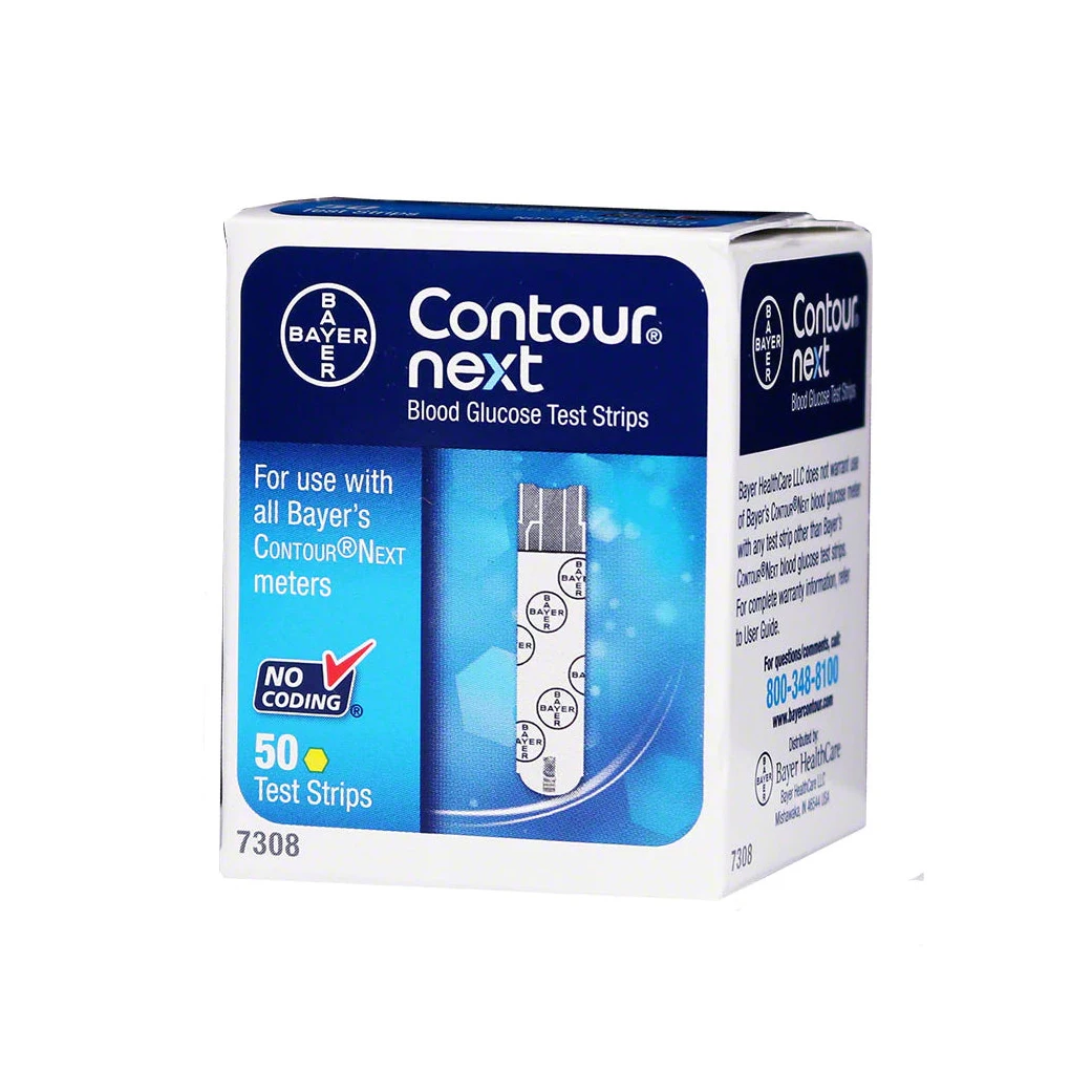 Factory Hot Sales Bayer Contour Test Strip 50s Glucose Meter Testing Diabetic Test Strips
