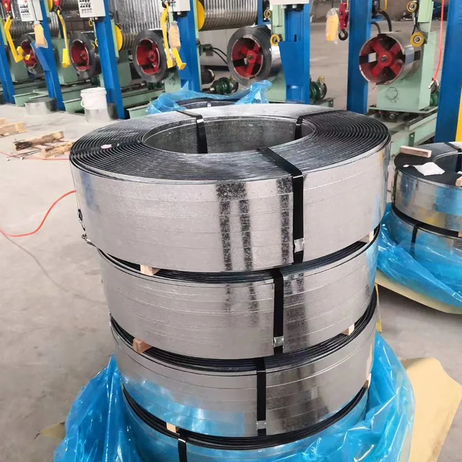 Hot Dipped Galvanized Steel Strip for Packing Dx51d+Z40g Q195/Q235/Q235B/dB460 High Strength Metal Strapping Straps