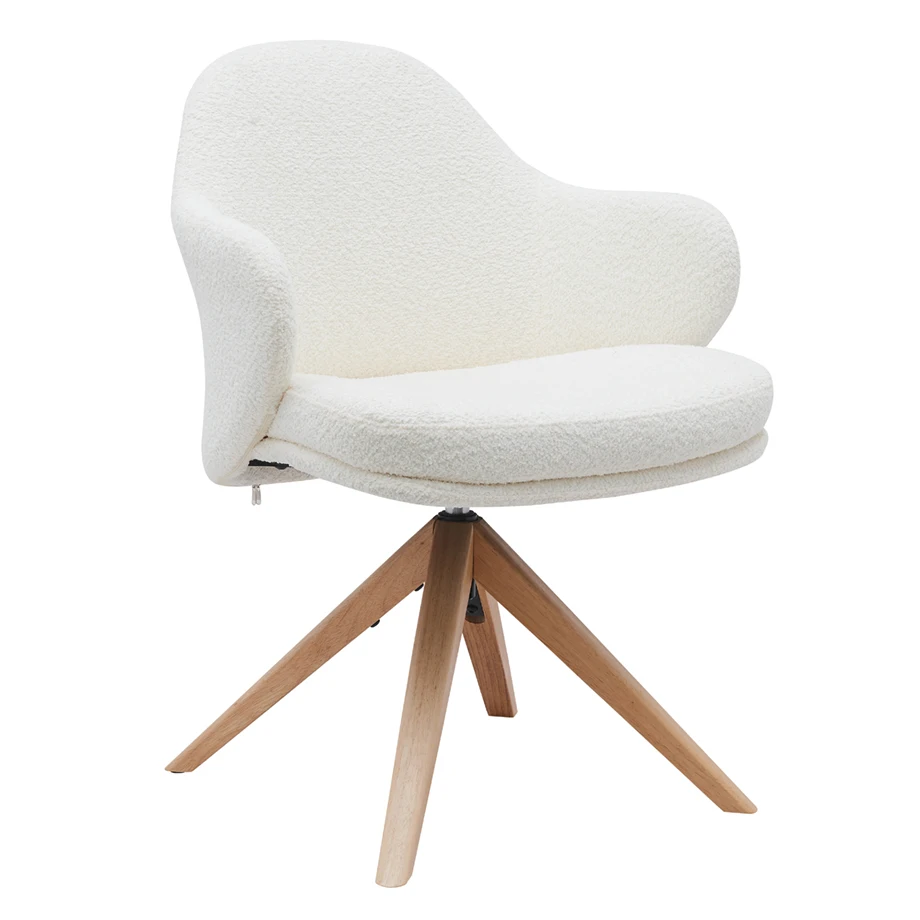 Partner Teddy Velvet Fabric Cover Dining Chair with Wooden seat HUNTER