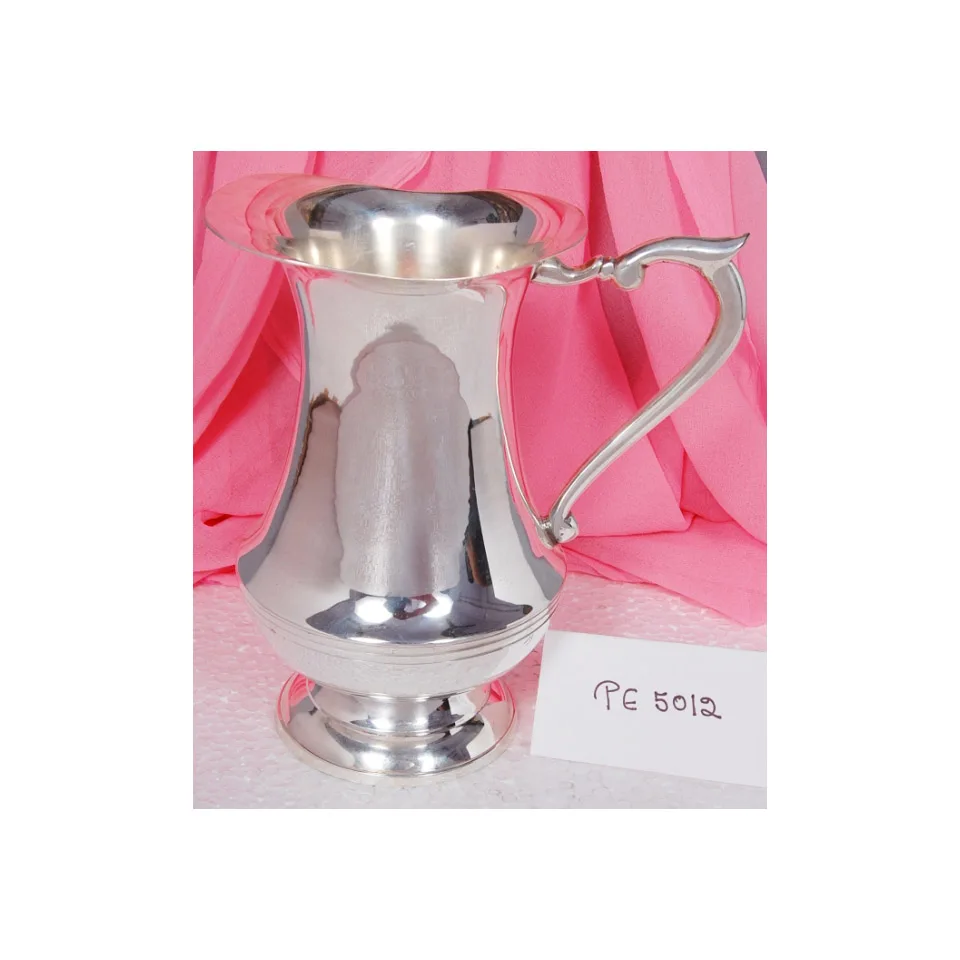 Luxury Style Popular Silver Plated Jug Kitchen Accessories Handmade Tabletop Pitchers For Dining Table