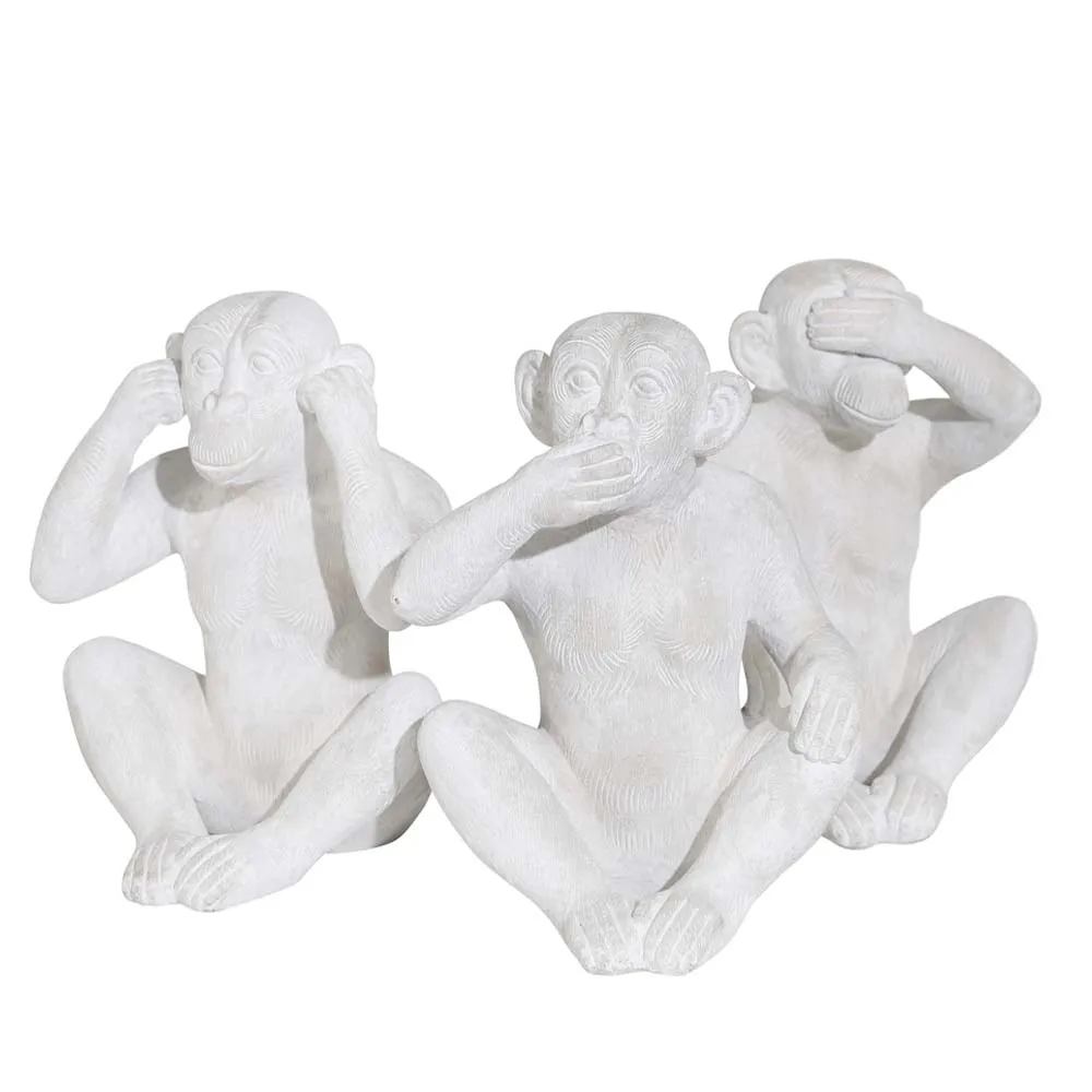 Sagebrook Home S/3 Resin 10 Inch Monkey See No/Say No/Hear No Figurine Premium Quality Wholesale Supplier