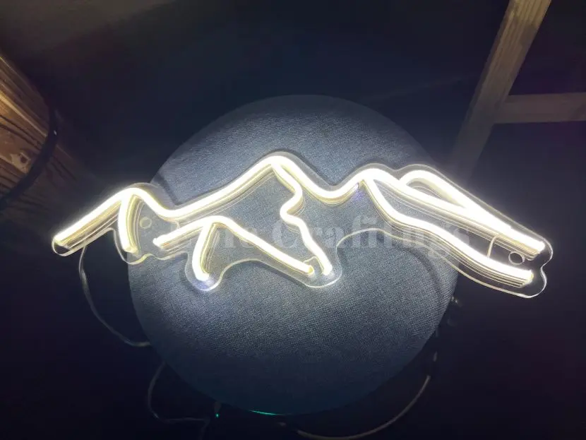 Mountain Neon Signs for event cafe bedroom indoor outdoor use with waterproof neon flex star light neon