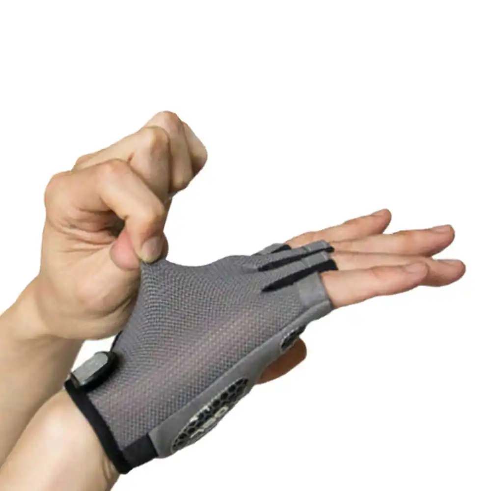 Wholesale Price Anti Slip Customized Cycling Gloves Half Finger Heavy Duty Fitness Safety Leather Sports Cycle Racing Gloves