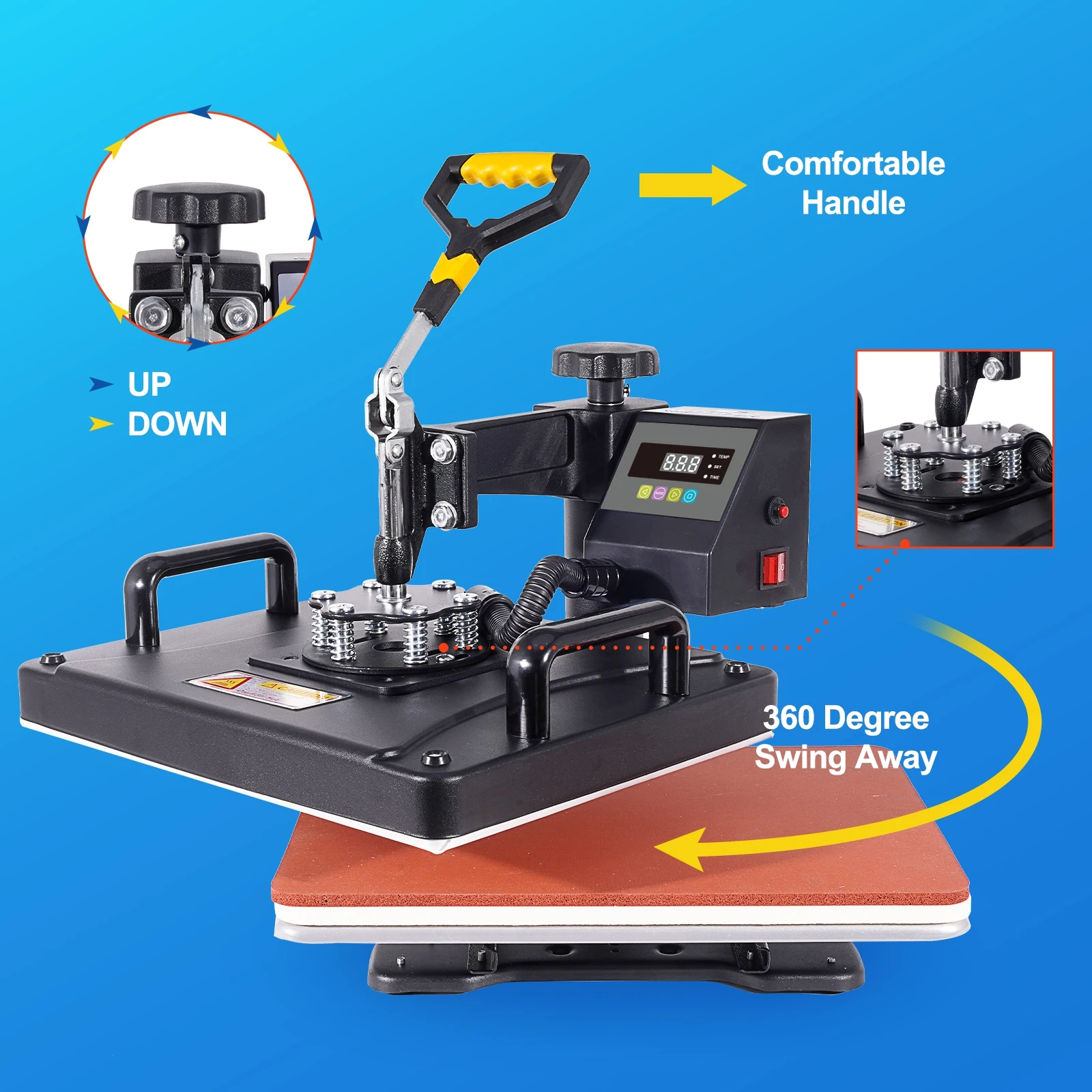 Multifunctional Combo 8 In 1 Heat Press Sublimation Machine With Mug Plate Hat Press For t-Shirt