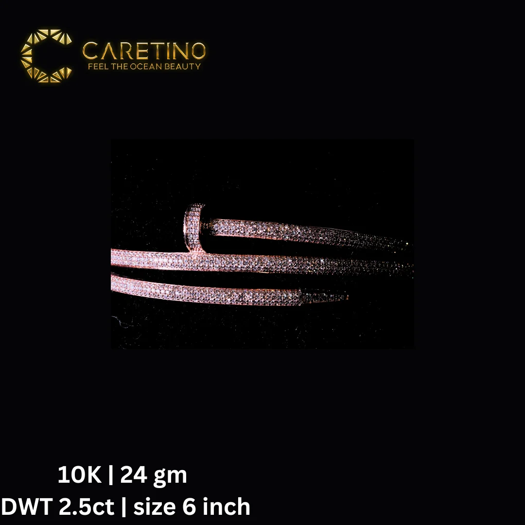 Inspired Juste un Clou Bracelet in 18K Pink Gold Set with 624 Brilliant-cut Diamonds