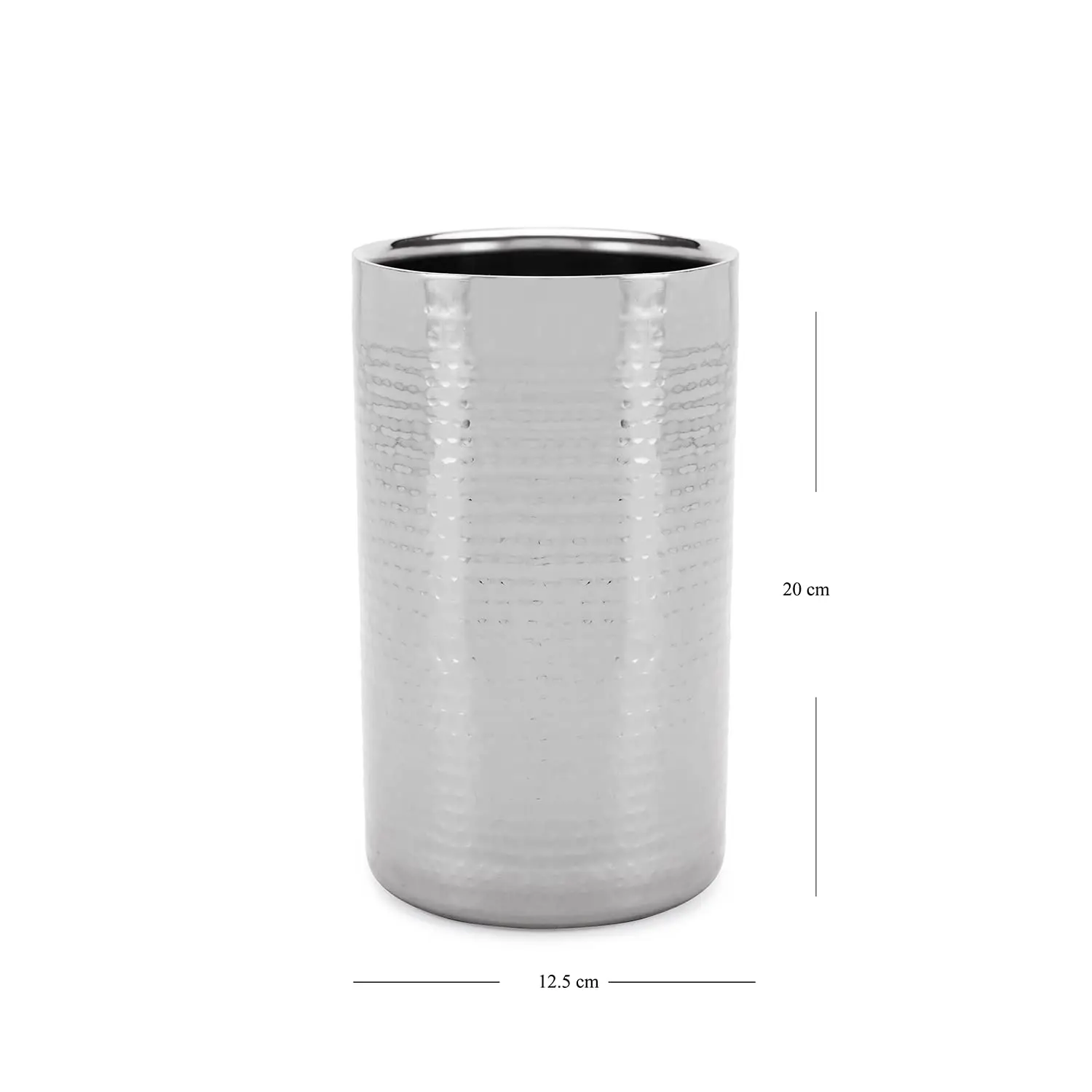 Premium Double wall Wine Chiller/Cooler 100% Stainless steel KGN BWWC 211 Silver hammered design barware equipment accessories