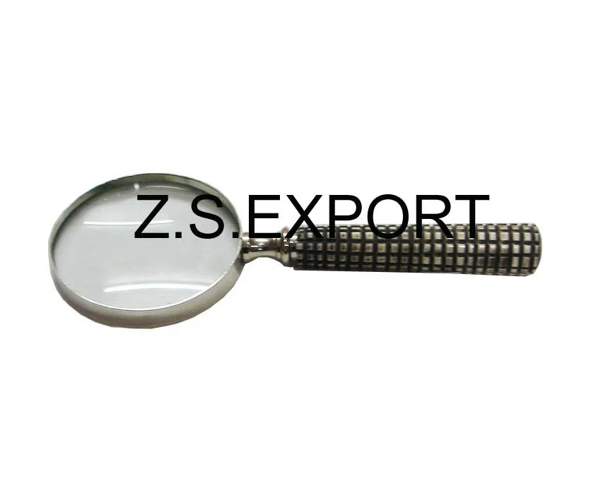 Wholesale Decorative Wooden Handle Magnifying Glass Optical Instrument Metal Magnifying Glass Reading inspection Magnifier