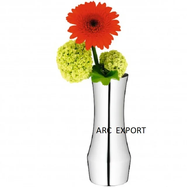 Flower Vase Stainless Steel Silver Metal Designing Style Ware Antique Modern Decoration Simple Classic Cheap Price Vase