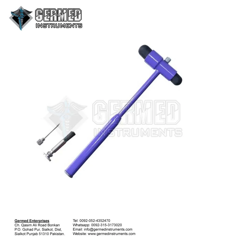 Buck Reflex Hammer Pink Coated Neurology Percussion Hammer Black Coated By GERMED ENTERPRISES