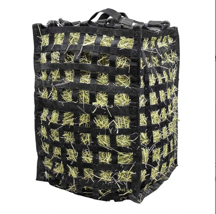 Factory Supply Best Quality Large Capacity Slow Feed Hay Bag Hay Feeder Net for Goats Alpacas Indoor Outdoor Grazing Feeding