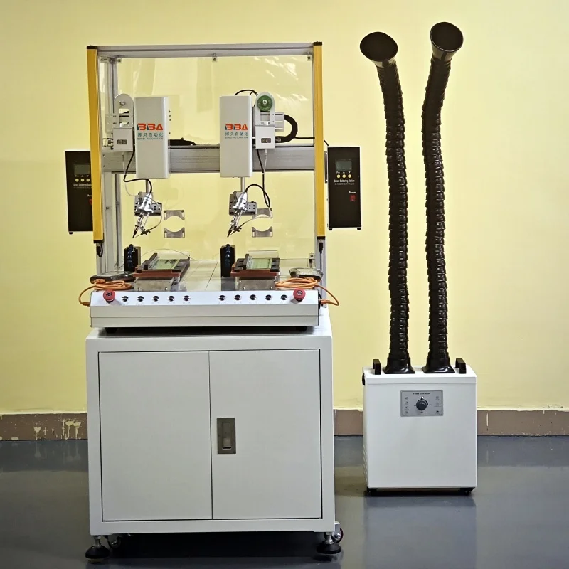 BBA Automatic Soldering equipment machine with Safety cover fume extractor tin soldering machine welding robot soldar machine