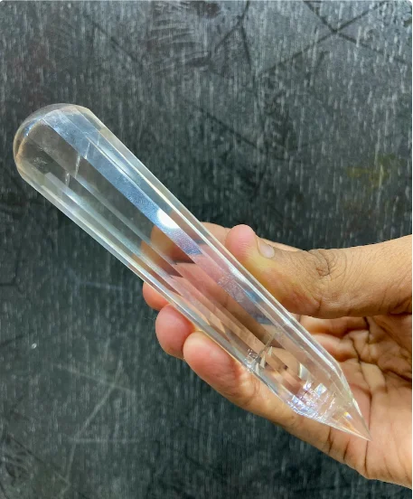 Лучшее качество Лидер продаж натуральная 16 граненая прозрачная Хрустальная палочка для карандашей отполированная исцеляющая подарок.