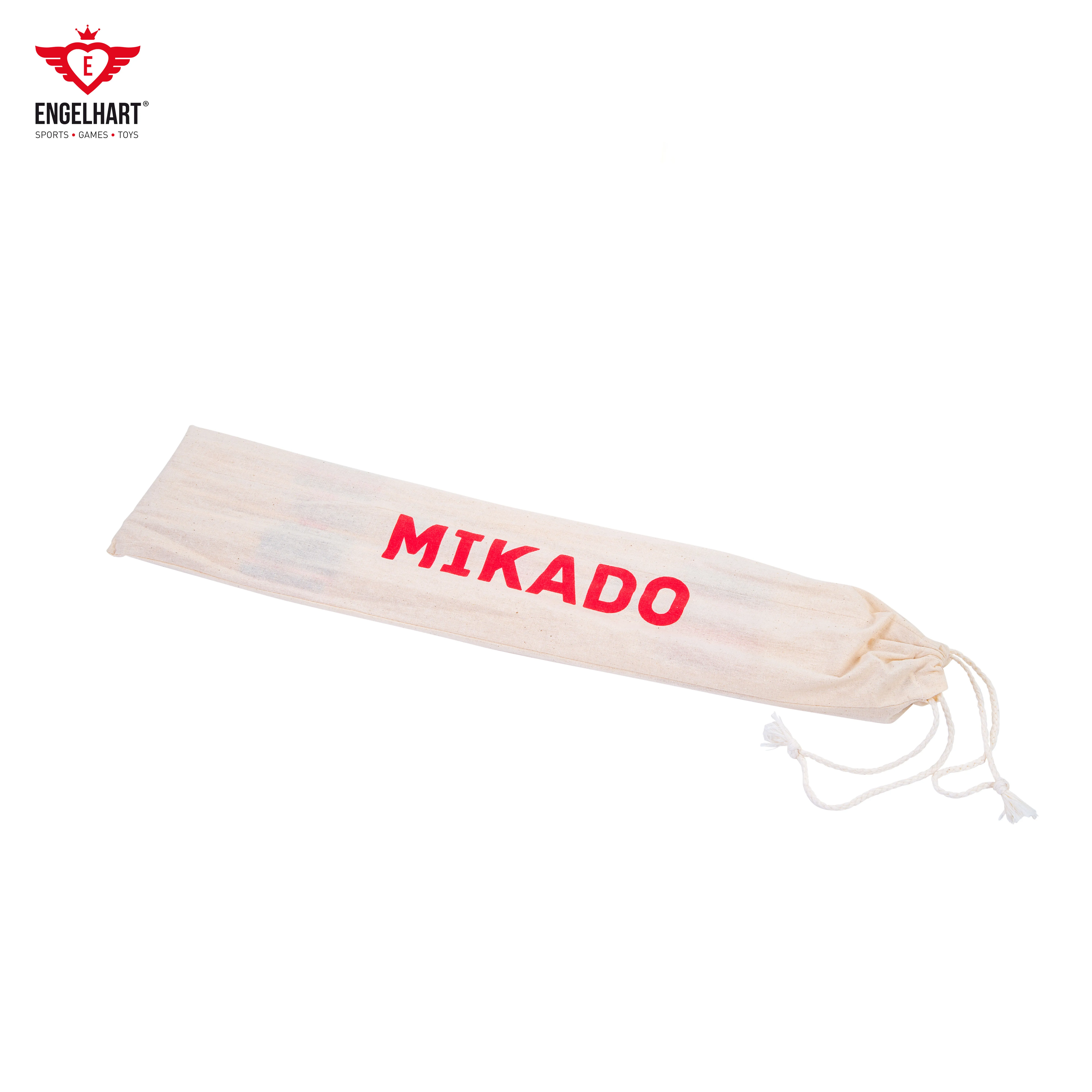 Longfield Games - Hot Mikado micado Set 50 cm x 41 in Beige Plywood Cotton Storage Bag Kids Family Board Games