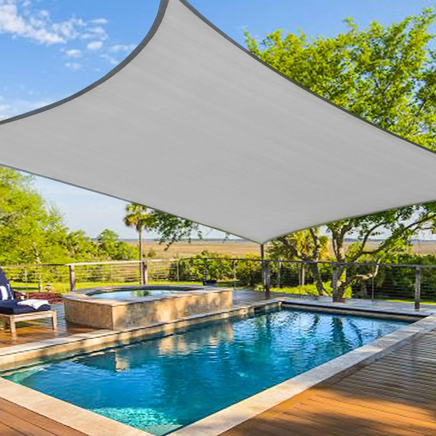Customizable size sunshade cloth anti-ultraviolet sunshade suitable for terrace outdoor backyard garden canopy sunshade canvas