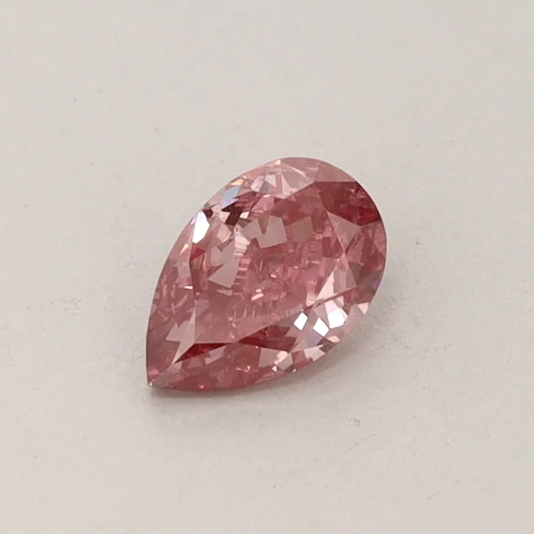 IGI 1.03 Ct FV Pk Fancy Vivid Pink Lab Grown Diamond Pear Diamond VVS2 Clarity Diamond For Engagement band Pink Lab Jewelry