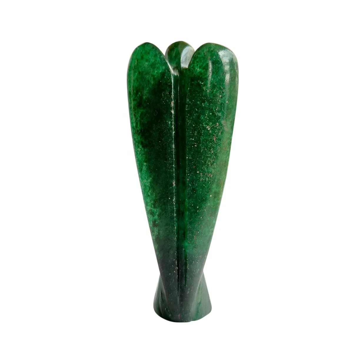 Green Jade Stone Angel Pocket Figurines | Size 2 inch Natural Healing Crystal Reiki Chakra Stone