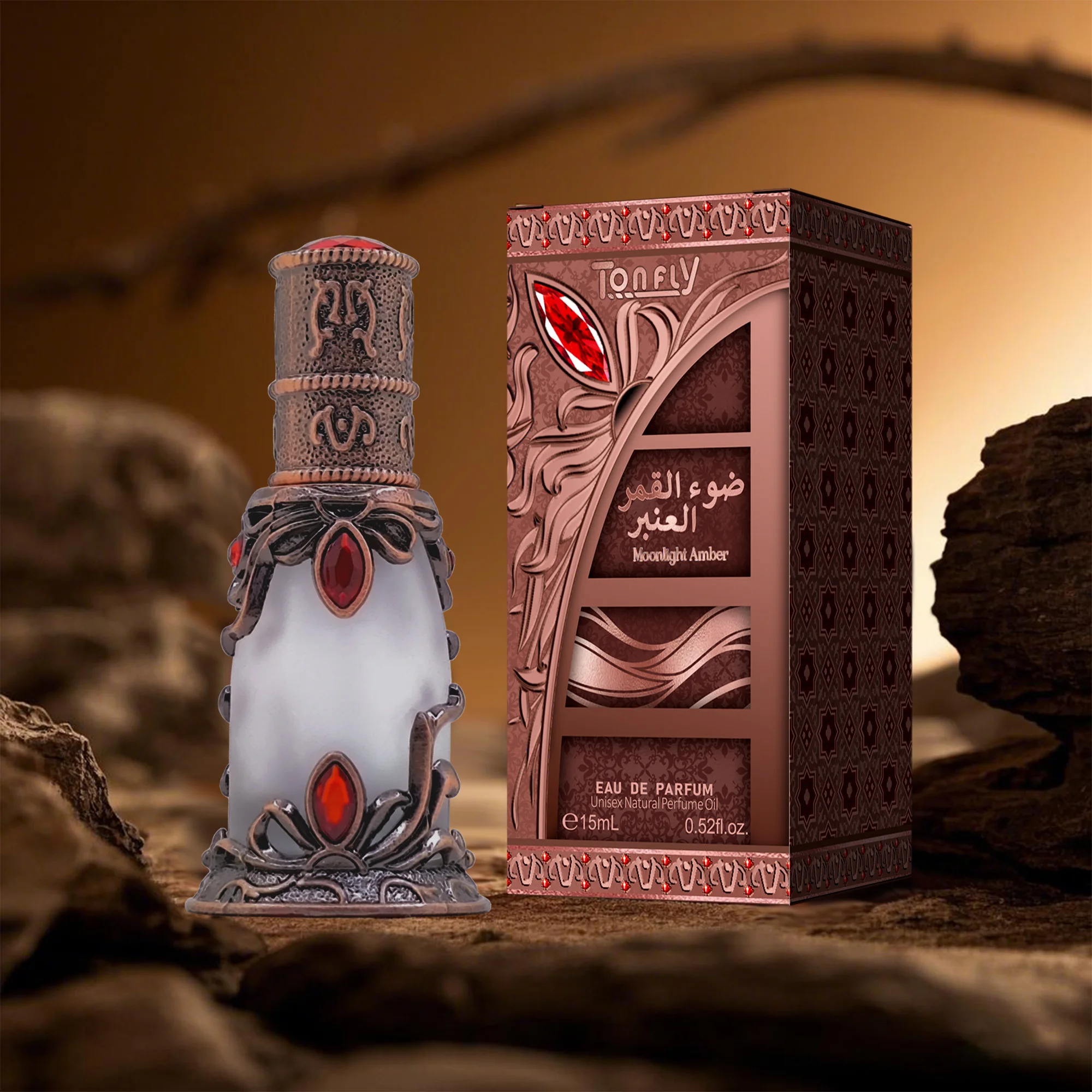TONFLY Enchanting Jasmine Vanilla Eau de Parfum15ml  Blended with Natural Jasmine  Rich Vanilla Artistic Bottle Ready for Cross