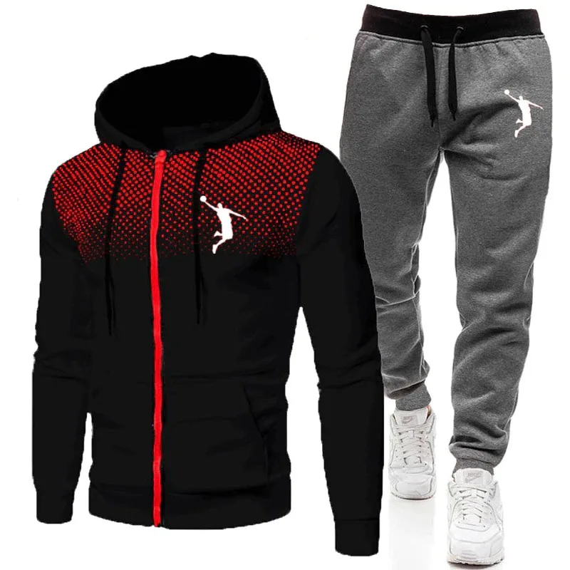 custom mens 2 piece cargo pants set tracksuits