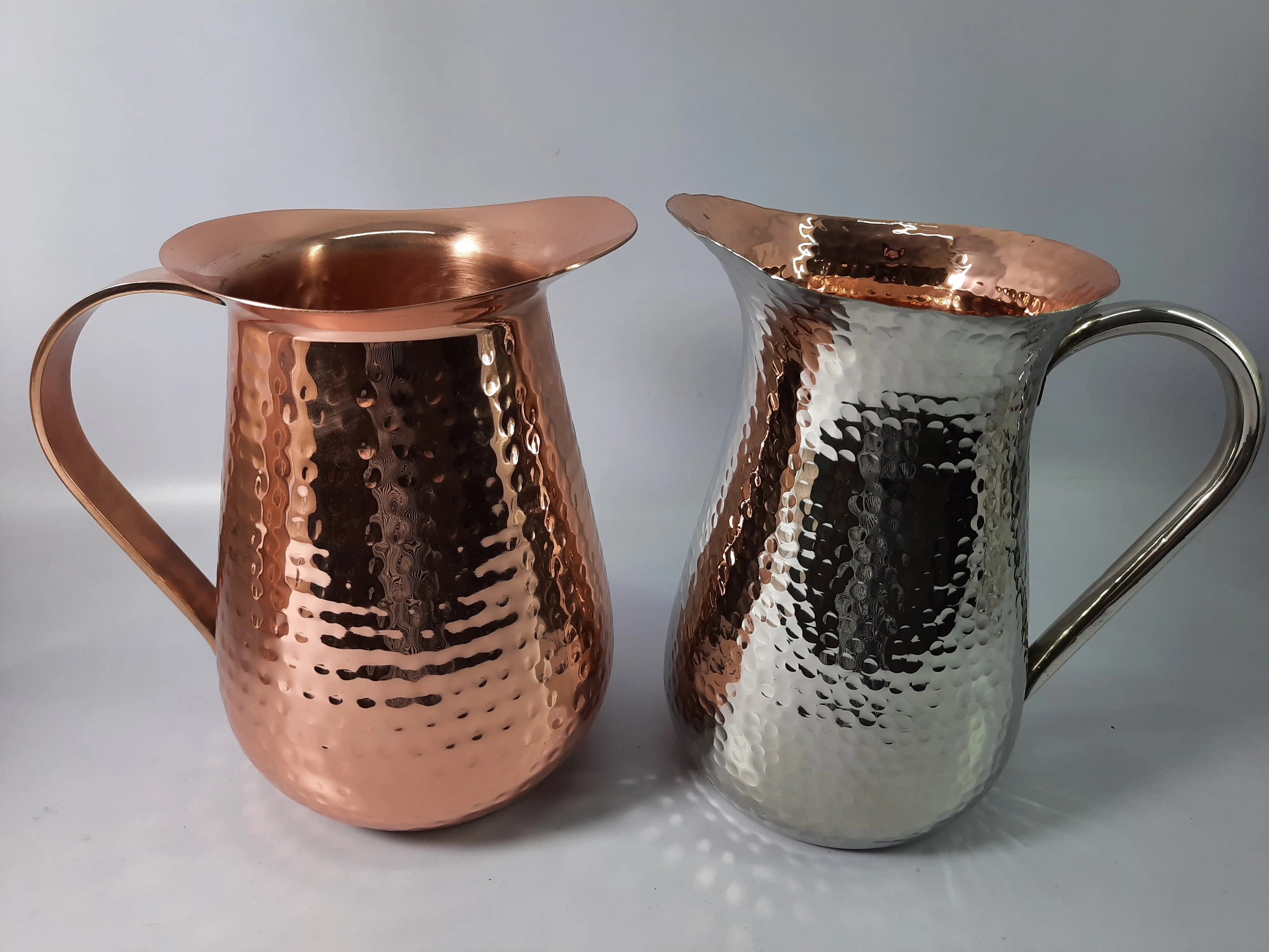 Nikhil Copper Pitcher Copper Pitcher with Set Of Four Tumbler With Nickel Painting Best For Healthy Life
