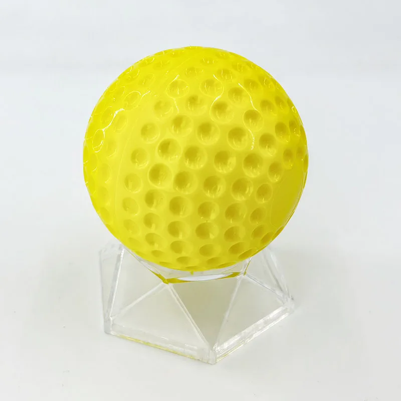 Оптовая продажа 9 дюймов искусственная желтая машина для взрослых бейсбольная с ямочками