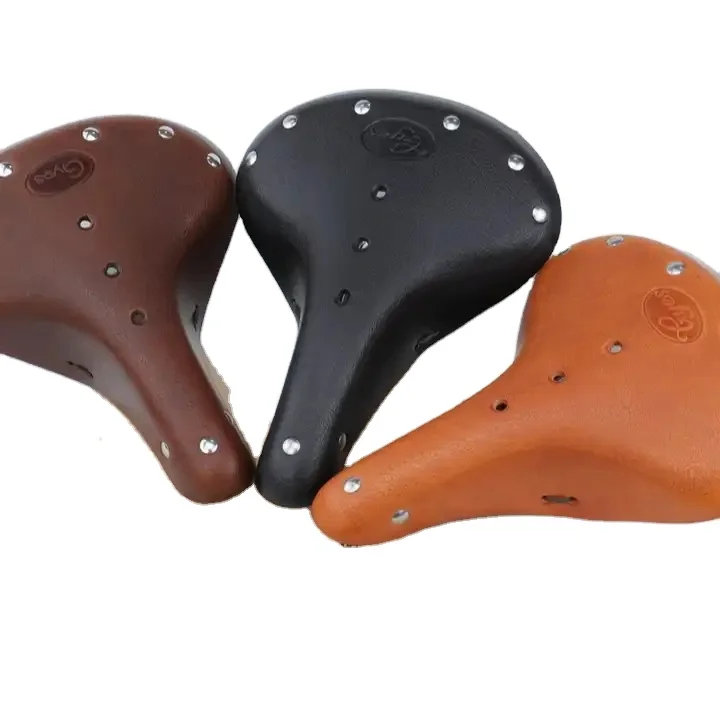 Gyes GS-08 Mountain Bike Saddle MTB Bicycle Retro Genuine Cowhide cushion Handmade Seat