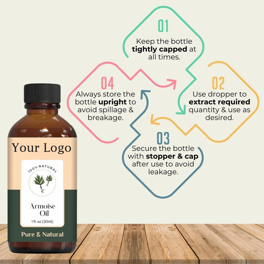 Wholesale Manufacturer Steam Distillation Armoise Oil for Aromatherapy Massage Oil Cosmetic Grade Personal Care Skin Nourishing