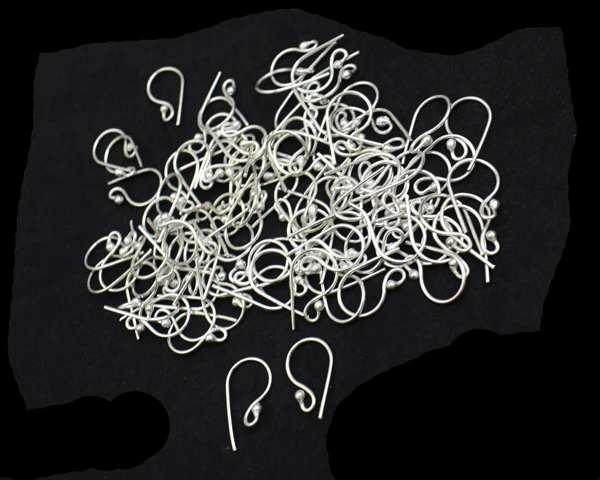 Hook Ear Wires Silver Plated Earring Pair Findings For Jewelry Making