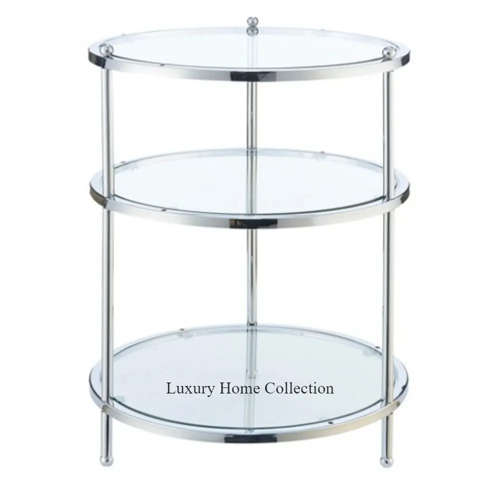 Silver Color Stainless Steel Shiny Polished Side Table And Corner Table Handcrafted Bowl Placement Table And Other Furnitures