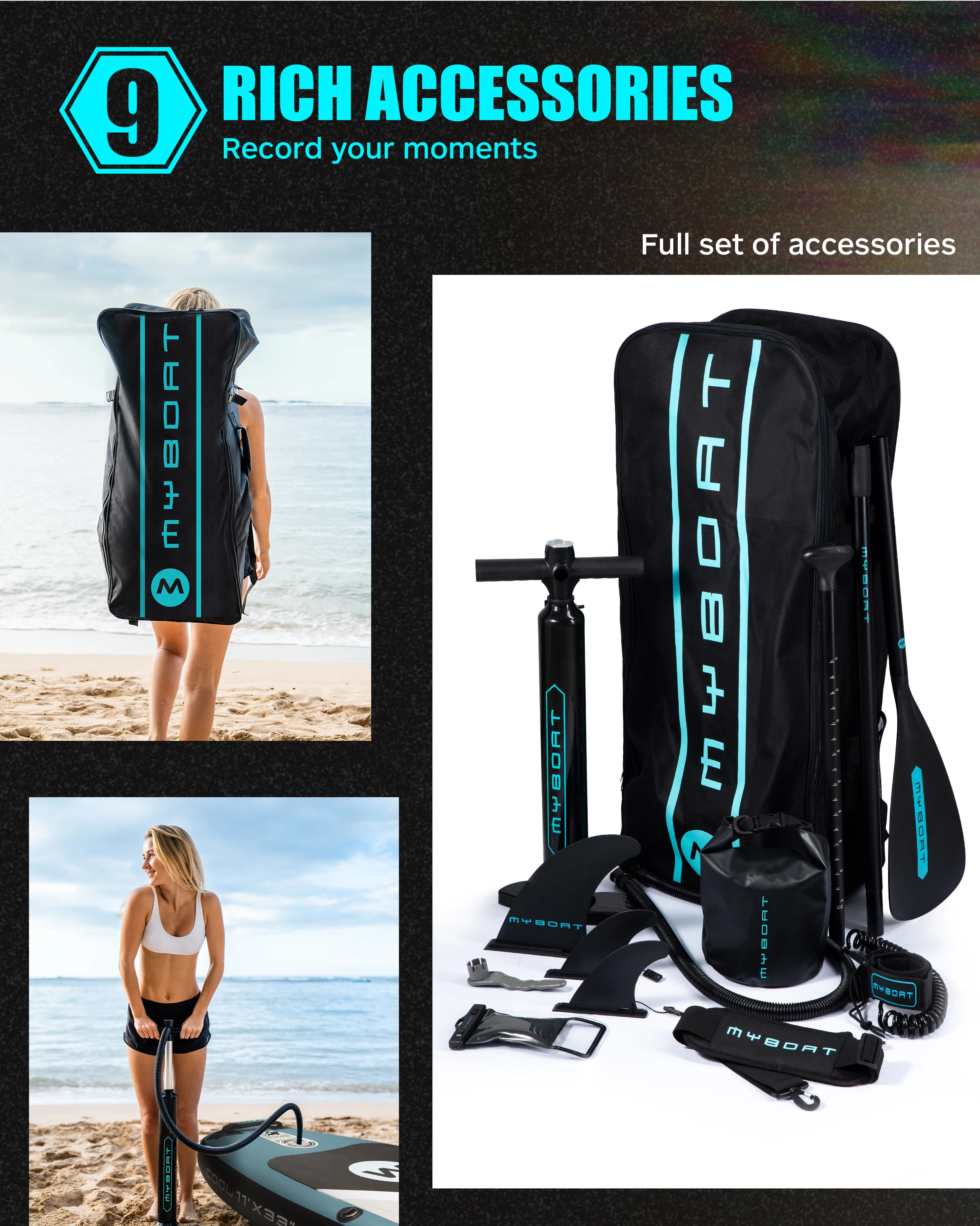 Myboat series new design weihai factory whole sale hot selling high quality OEM ODM inflatable sup board stand up paddle board