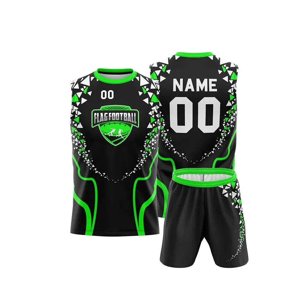 Printed Flag Football 7 on 7 7on7 Uniforms Sublimation Custom Printed Sports Wear OEM Service Professional Uniforms