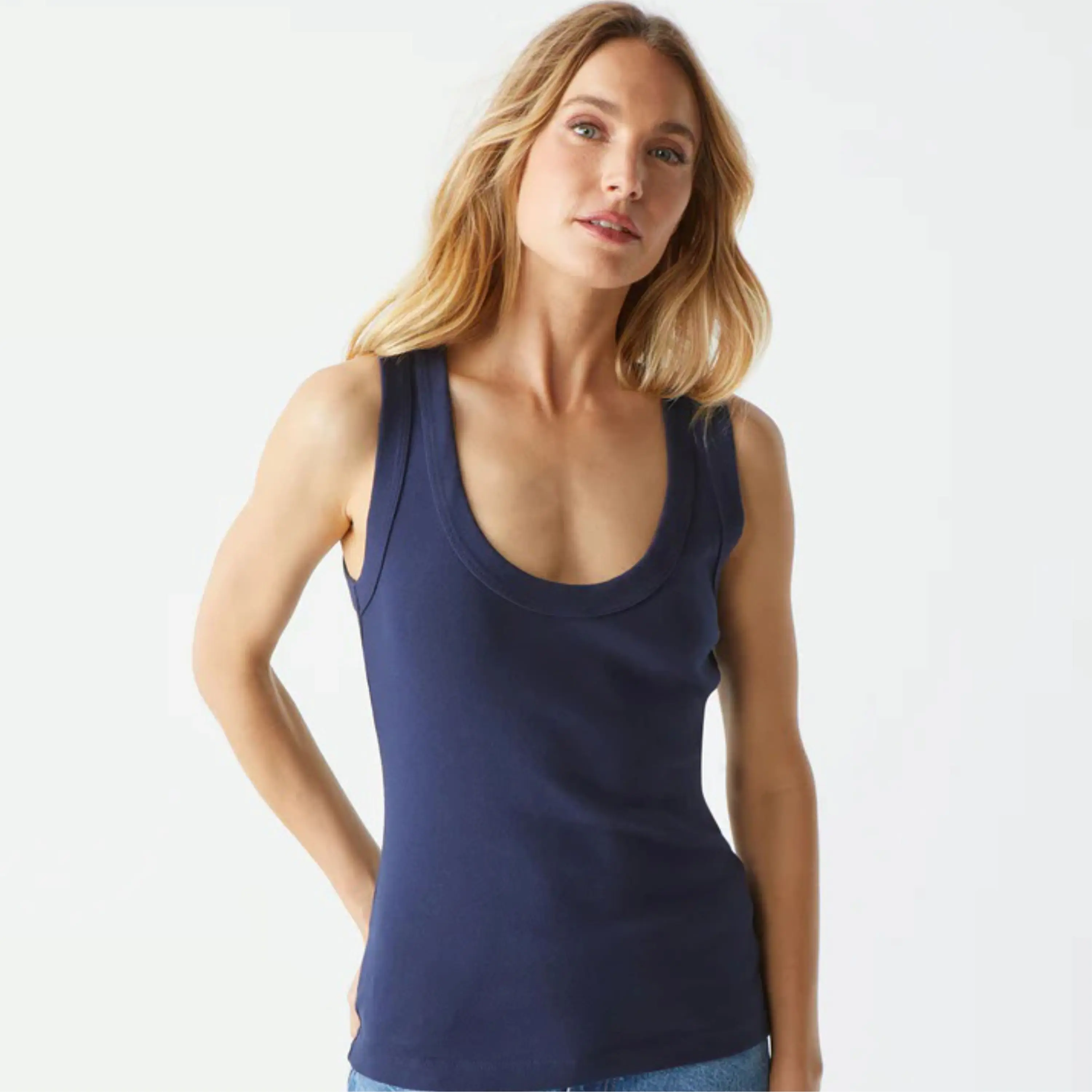 Women Casual Scoop Neck Top in Soft Cotton Blend - Perfect for Everyday Wear, Available in Multiple Colors and Sizes