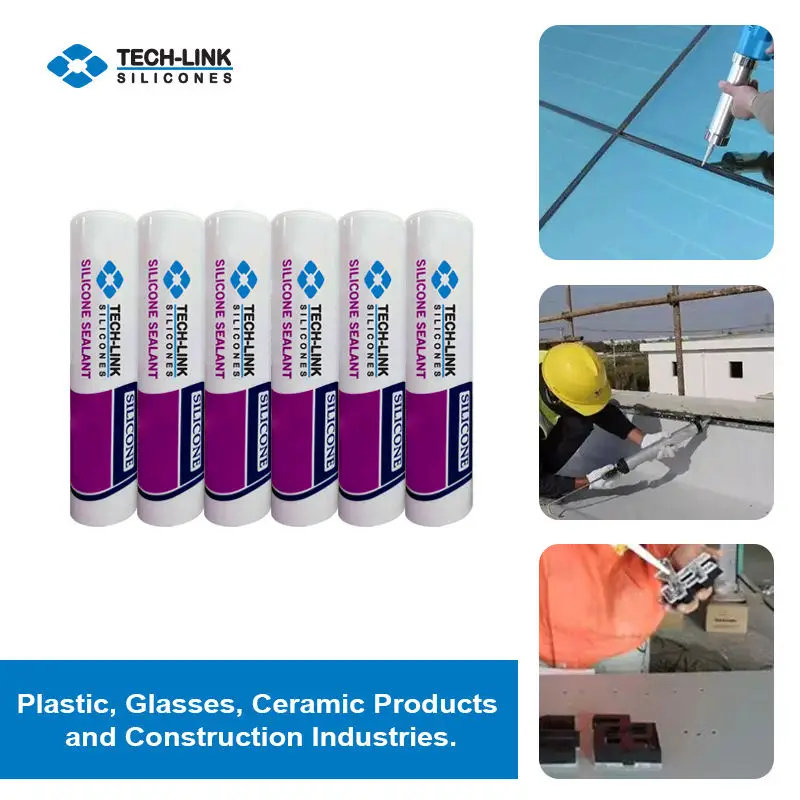 Manufacturer General Purpose Good Quality Adhesion Adhesive & Sealant Fast Cured Acetoxy Construction Sealant