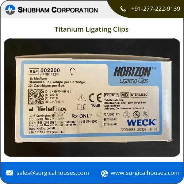 Leading Exporter of Professional Medical Surgical Instruments Single Use Titanium Ligating Clips for Laparoscopy Surgery
