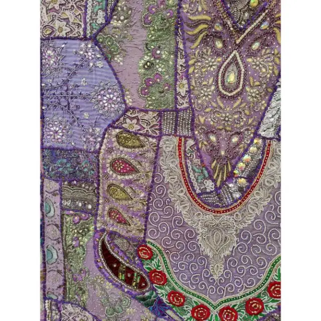 Tapestry Cultural Heritage Decor Traditional Vintage Wall Art Embroidered Textiles Patchwork Design Banjara Style Handmade