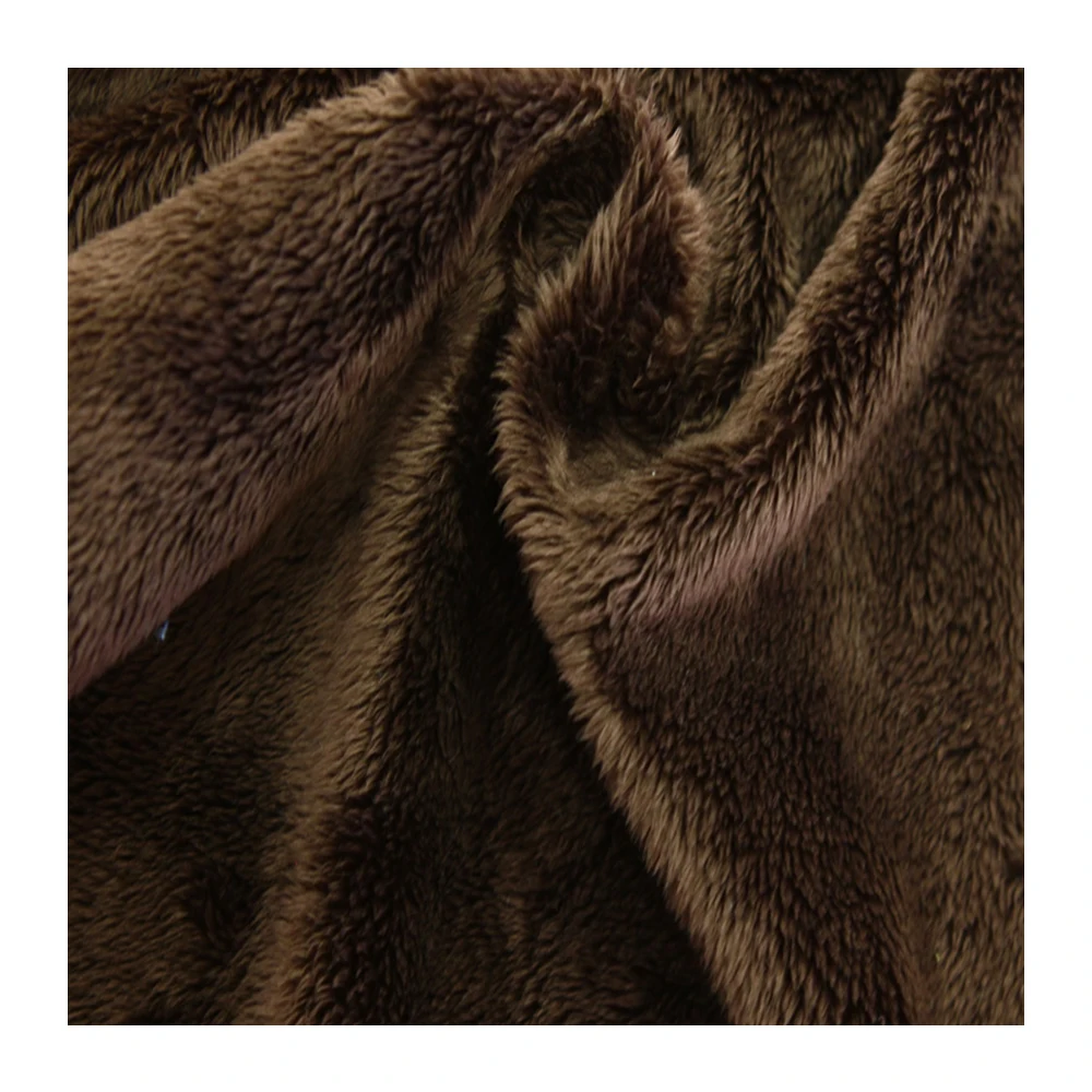 High Quality Synthetic Yarn Fabric With Very Soft And Gentle Feeling Super Warm Green Color Baby Boa Fabric