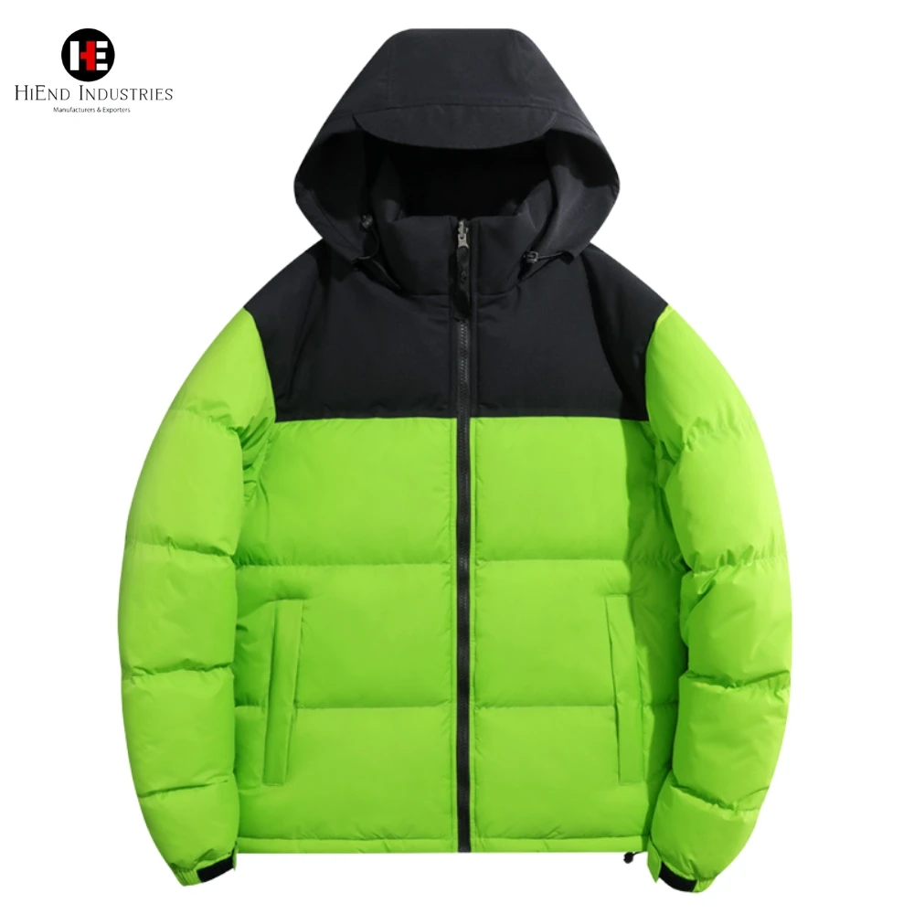 Men Winter Puffer Jacket Manufacturer Hooded Cotton Windproof and Thickened for Enhanced Warmth Ideal Work wear for Cold Weather