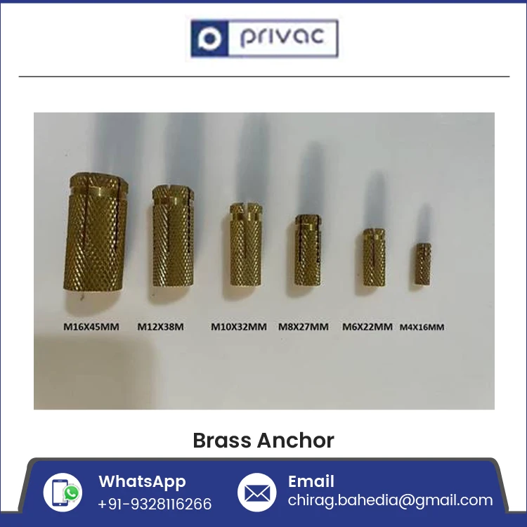 Good Quality M6 Knurled Body Copper Brass Drop In Anchor for Concrete Structures