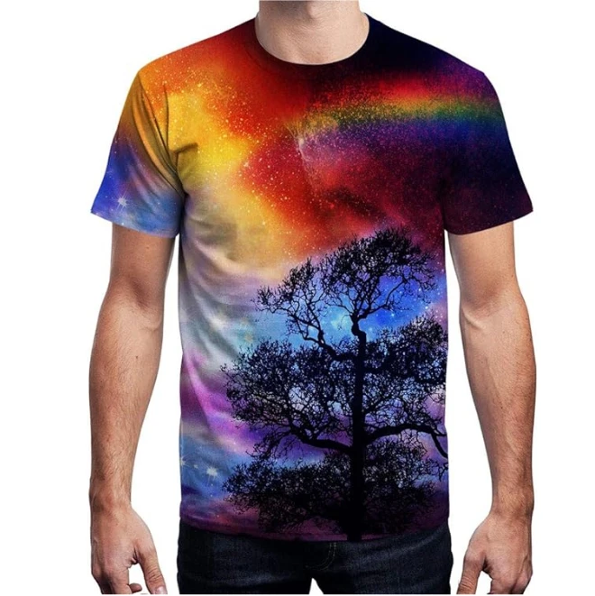 Customized design With Your Own Logo Sublimation Printed sport t-shirt Full Print 3d Short Sleeves  T Shirts For Men For Sale