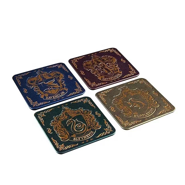 New 2023 Fashion Custom Hogwarts Crest Design Harry Potter Coasters