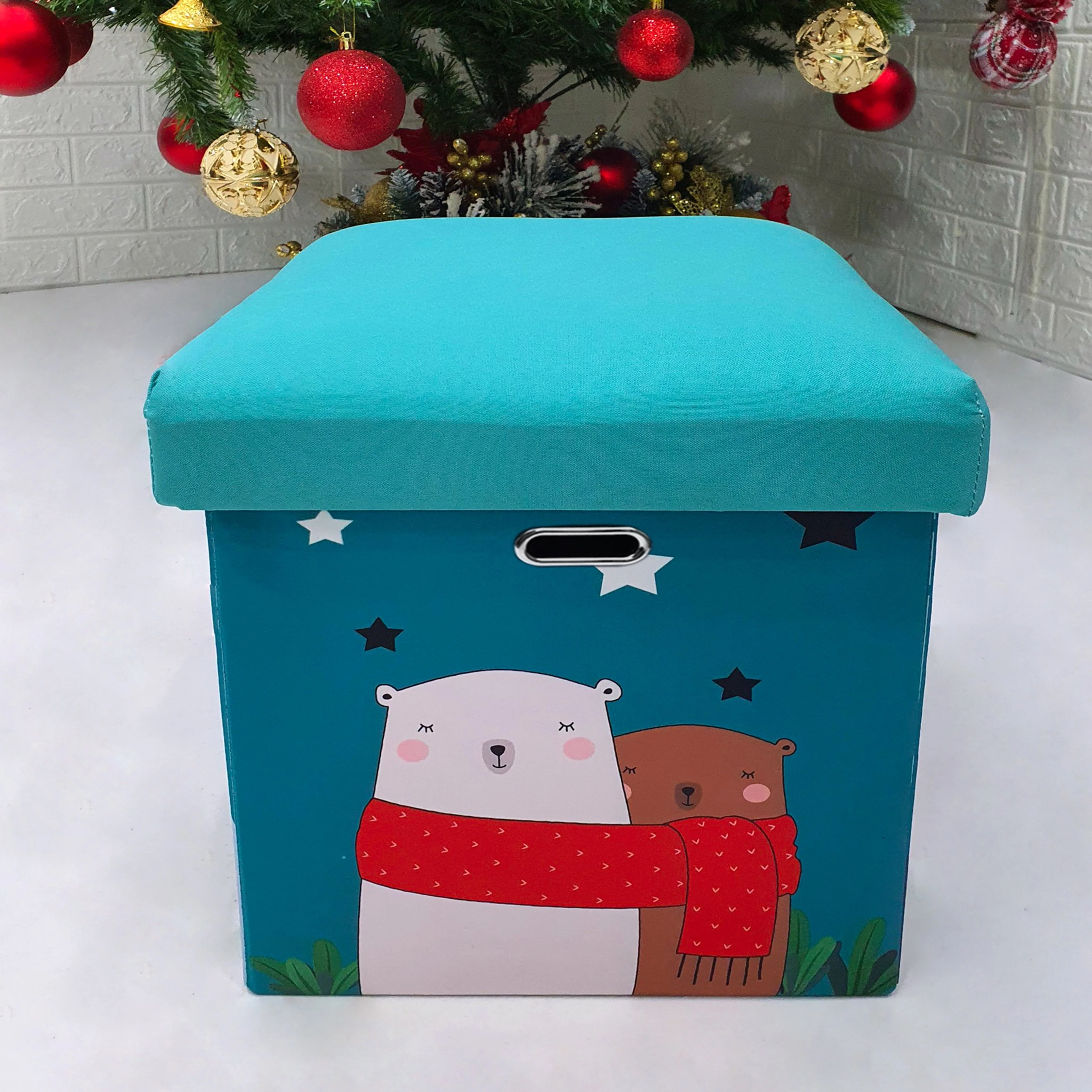 MA06.1 Foldable Ottoman Storage Box for books kid toys sundries OEM Customized Factory Price home storage & organization