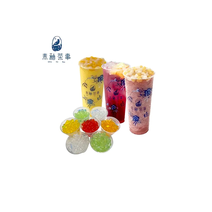 Topping Passion Fruit Popping Boba Milk Tea Topping Juice Ball Passion Fruit Flavor