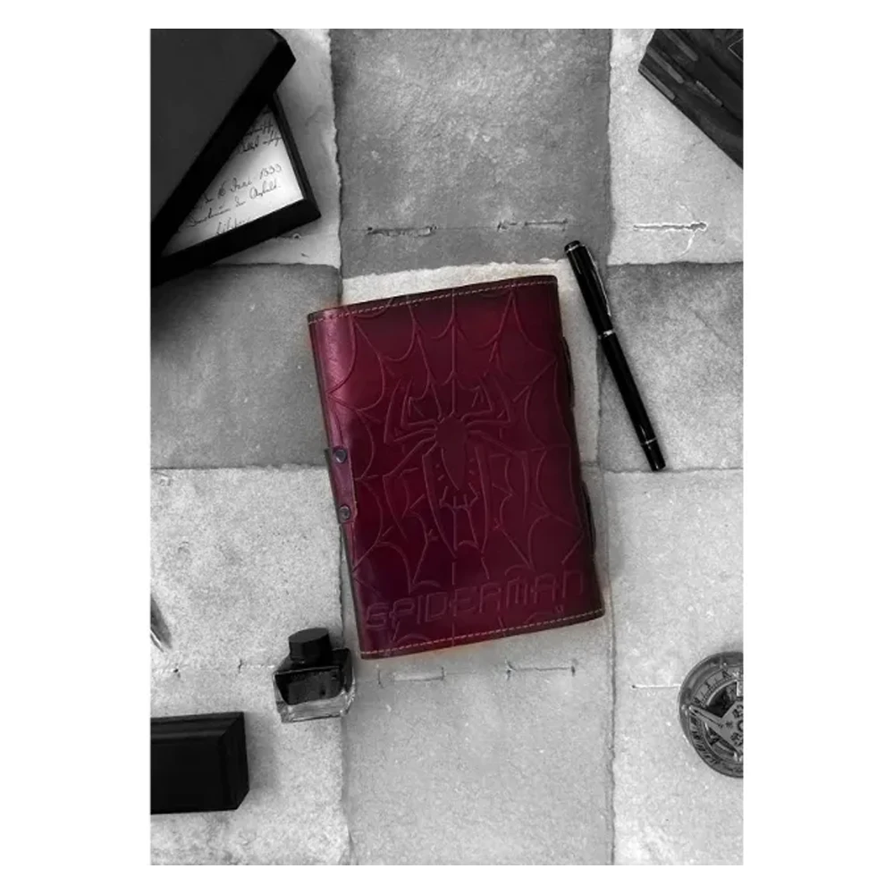 Подарочный винтажный кожаный журнал Marvel Legends Человек-паук, тисненый журнал с логотипом, блокнот для записей для мужчин и женщин