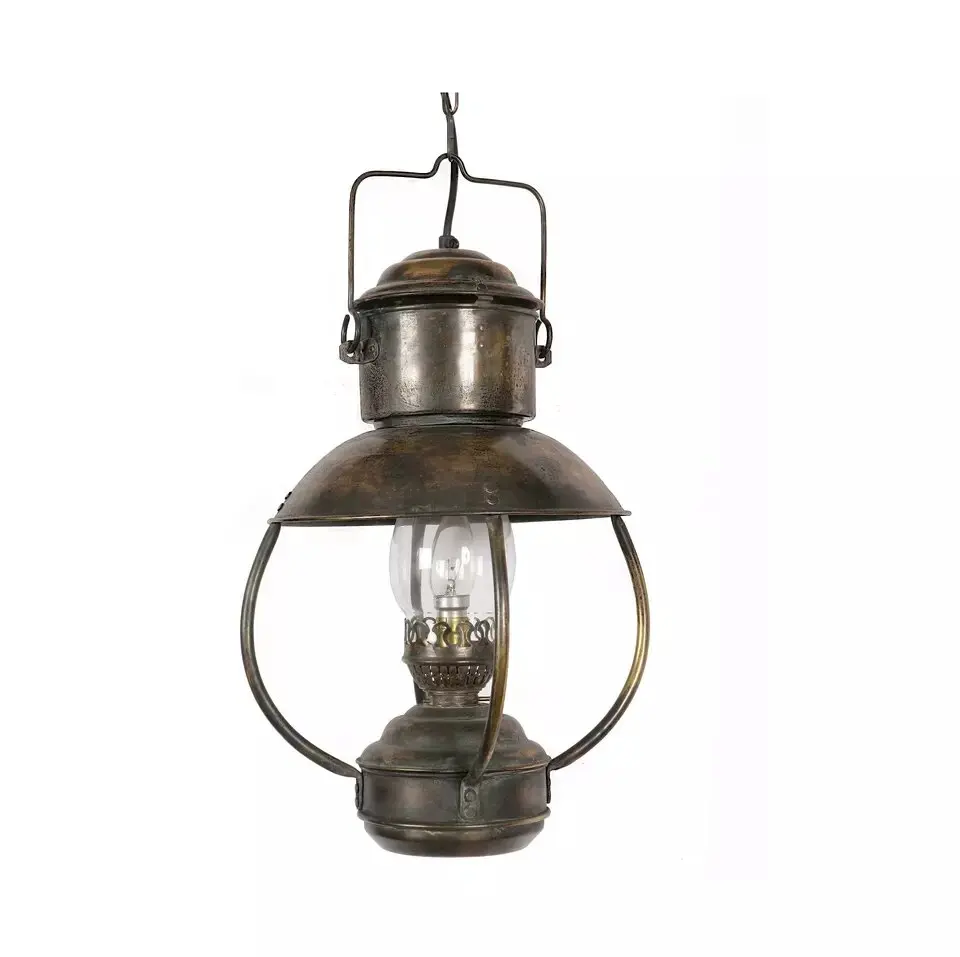 Wall Kerosene Lamp Brass And Glass Design For Outdoor Decor And Champing Design Painted Finishing Design Metal Hanging Lamp