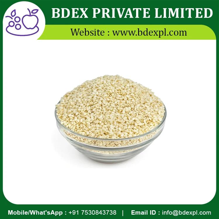 Premium Quality Natural White Hulled Sesame From India