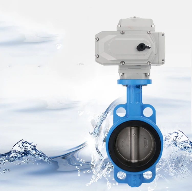 Electrical actuator electric stainless steel disc resilient seat butterfly valve